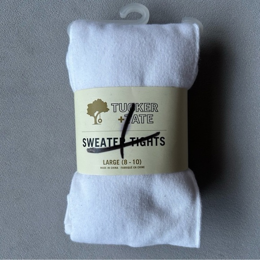 Tucker + Tate ~ Sweater Tights ~ Girls Large 8-10 ~ White ~ Brand
New